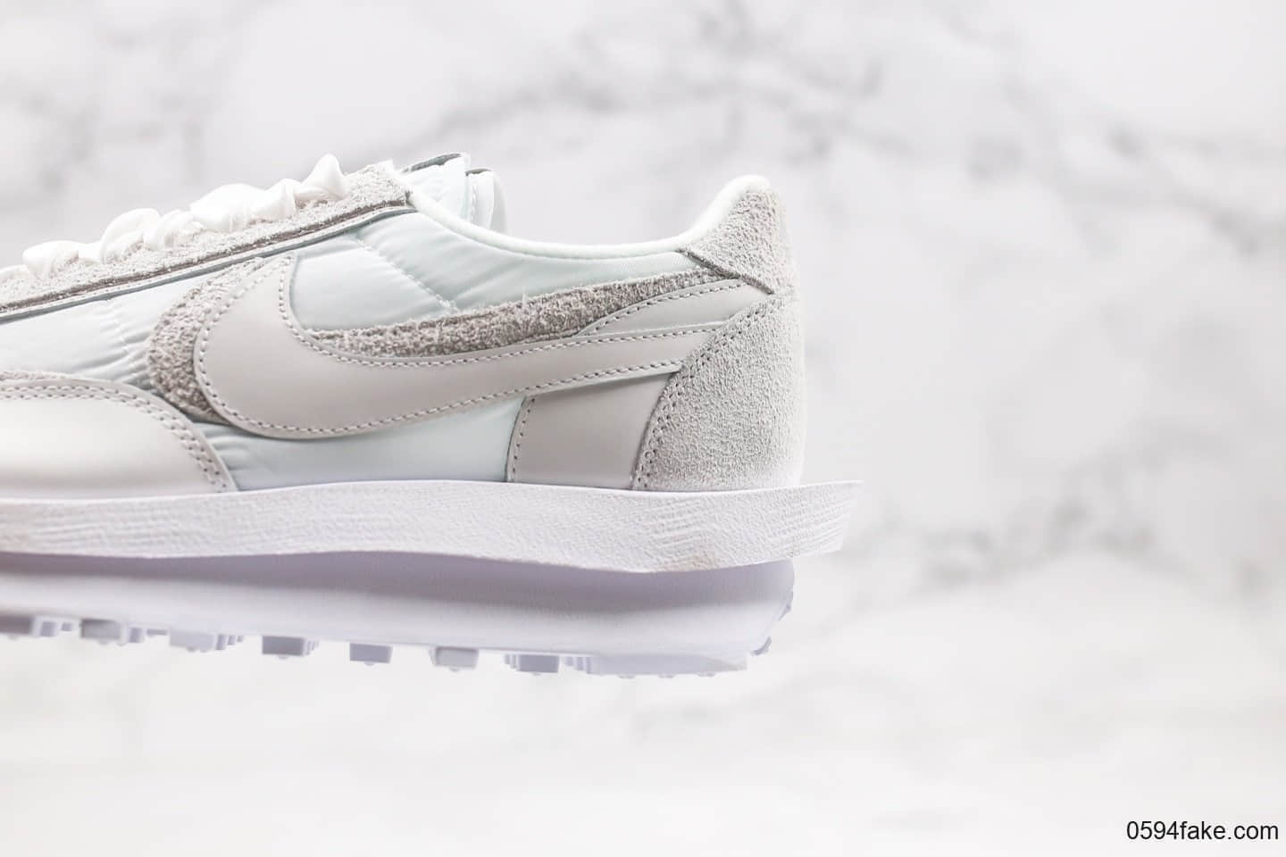 耐克NIKE LDV Waffle Grey White x SACAI纯原版本高桥盾联名款华夫鞋牛津布白色双钩原材料打造双层EVA组合大底 货号:BV0073-101