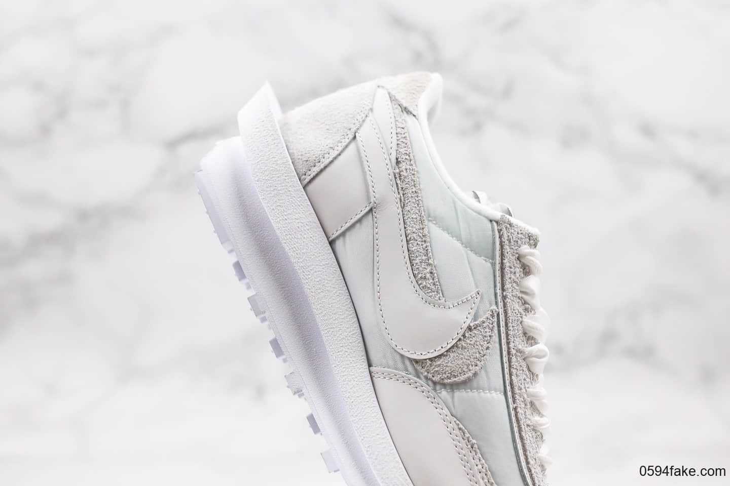 耐克NIKE LDV Waffle Grey White x SACAI纯原版本高桥盾联名款华夫鞋牛津布白色双钩原材料打造双层EVA组合大底 货号:BV0073-101