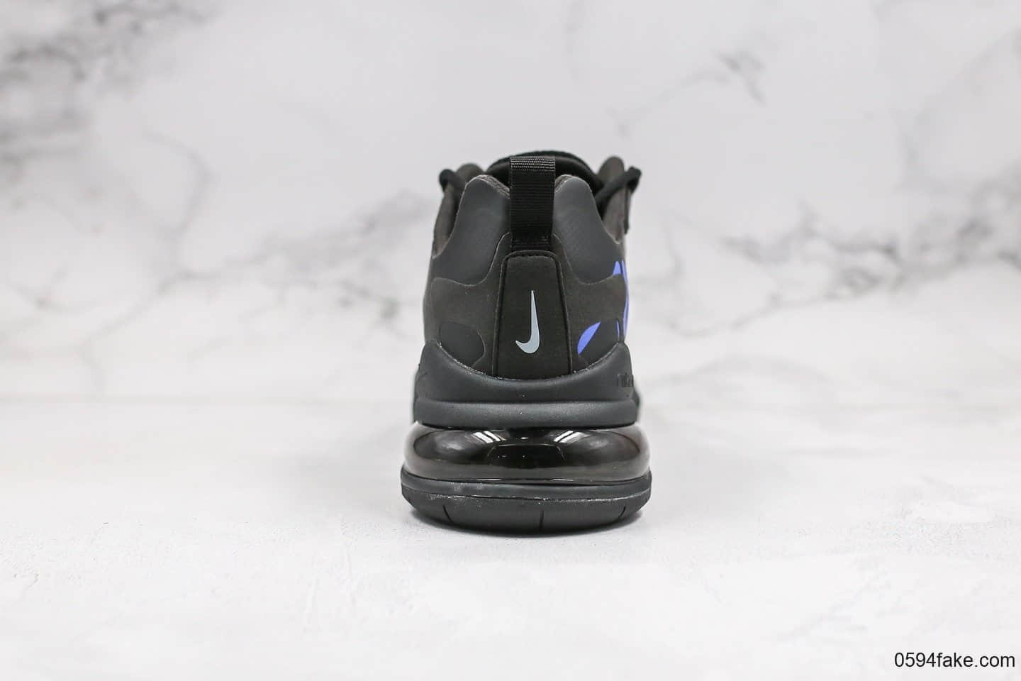 耐克Nike Air Max 270 React Bauhaus纯原版本瑞亚气垫鞋Max270黑蓝色内置真实气垫一比一打造 货号:CT2203-001