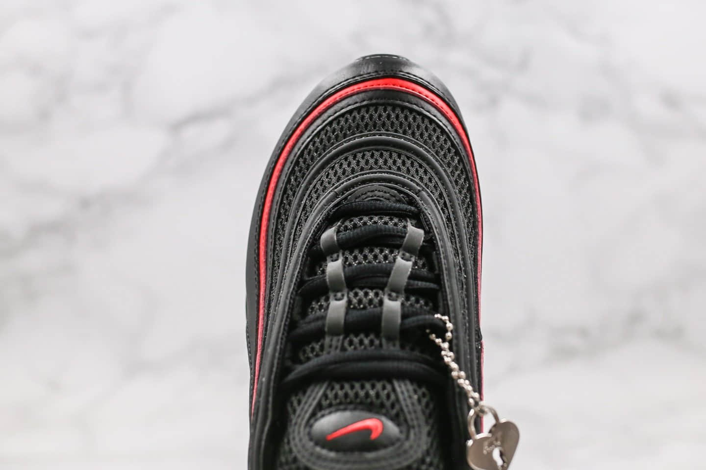 耐克Nike Air Max 97纯原版本子弹气垫鞋黑红色情人节限定内置全掌气垫原盒原标 货号:CU9990-001
