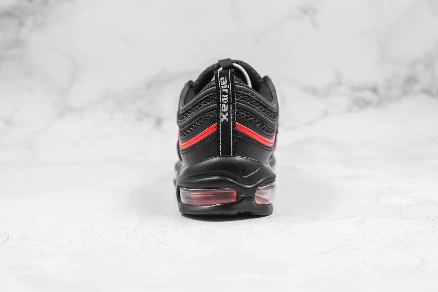 耐克Nike Air Max 97纯原版本子弹气垫鞋黑红色情人节限定内置全掌气垫原盒原标 货号:CU9990-001