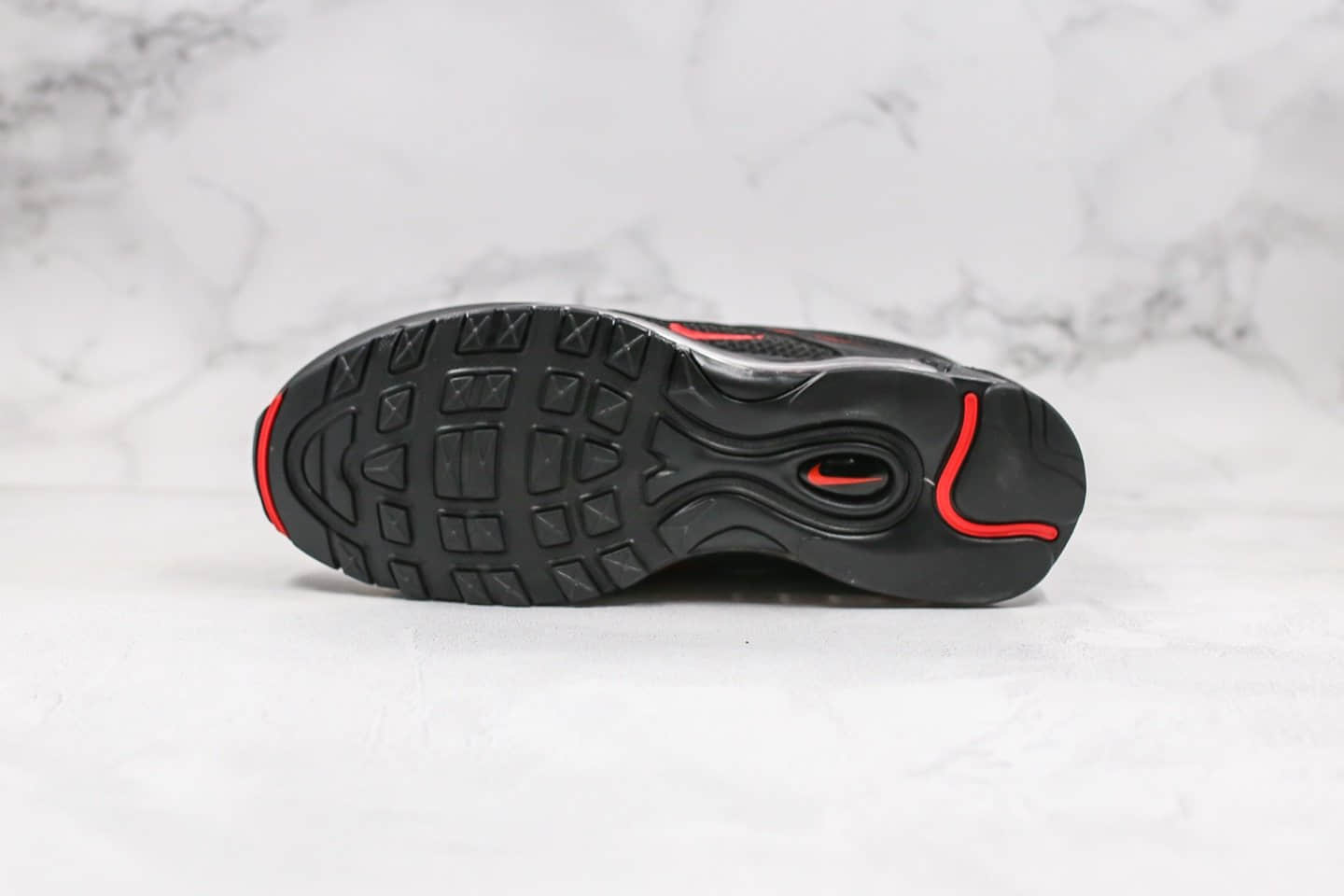 耐克Nike Air Max 97纯原版本子弹气垫鞋黑红色情人节限定内置全掌气垫原盒原标 货号:CU9990-001