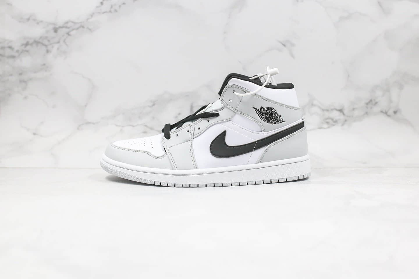 乔丹Air Jordan 1 Mid Light Smoke Grey纯原版本中帮AJ1小小迪奥灰色原档案数据开发正确后跟定型 (ID:31708) - 图片1