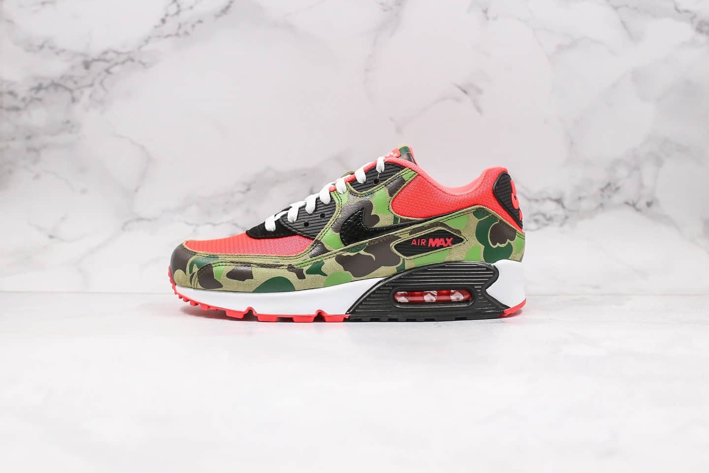 耐克Nike Air Max 90 Reverse Duck Camo纯原版本气垫鞋Max90反转猎鸭迷彩配色真实气垫正确鞋面材质 货号:CW6024-600
