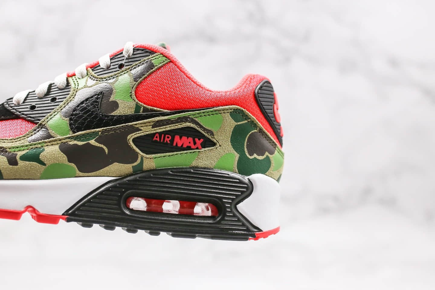 耐克Nike Air Max 90 Reverse Duck Camo纯原版本气垫鞋Max90反转猎鸭迷彩配色真实气垫正确鞋面材质 货号:CW6024-600