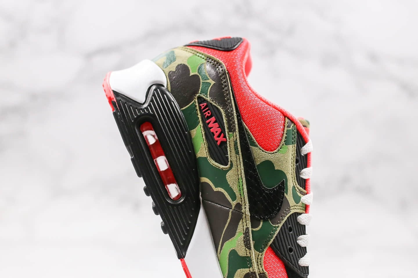 耐克Nike Air Max 90 Reverse Duck Camo纯原版本气垫鞋Max90反转猎鸭迷彩配色真实气垫正确鞋面材质 货号:CW6024-600