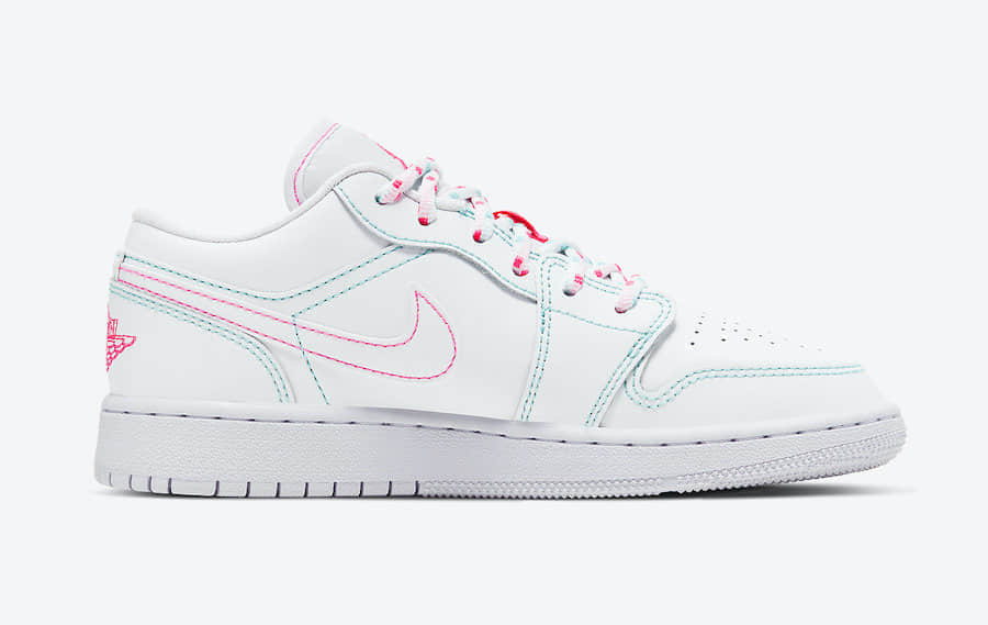 乔丹低帮儿童棉花糖粉配色Air Jordan 1 Low GS即将发售 货号：554723-101