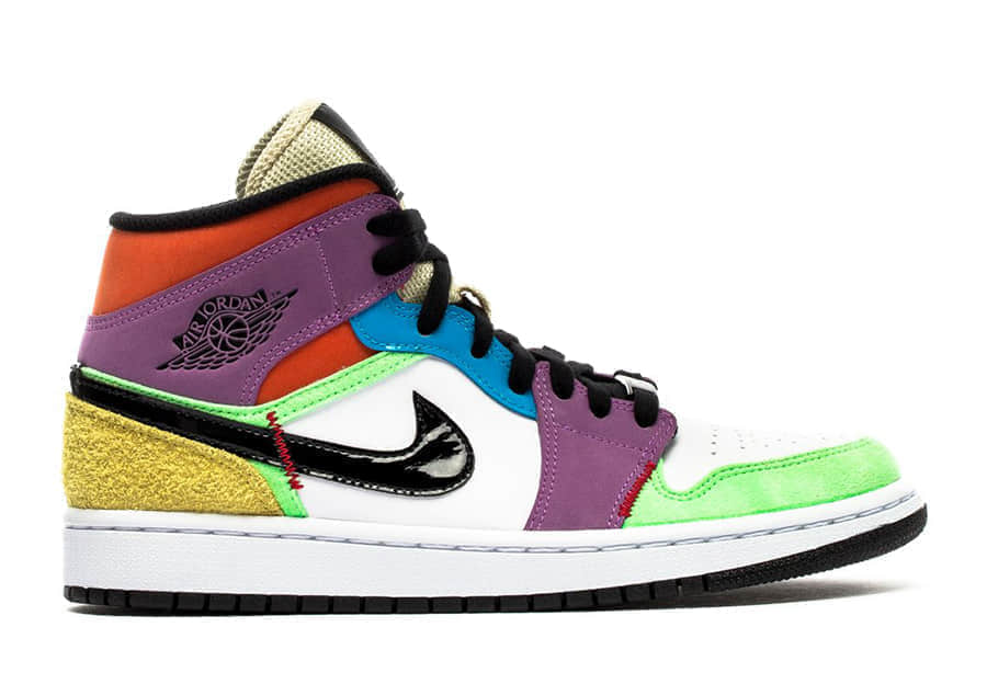 酷似Blue The Great x AJ1 Mid!多材质撞色拼接超抢眼!全新Air Jordan 1 Mid即将登场! 货号:CW1140-100