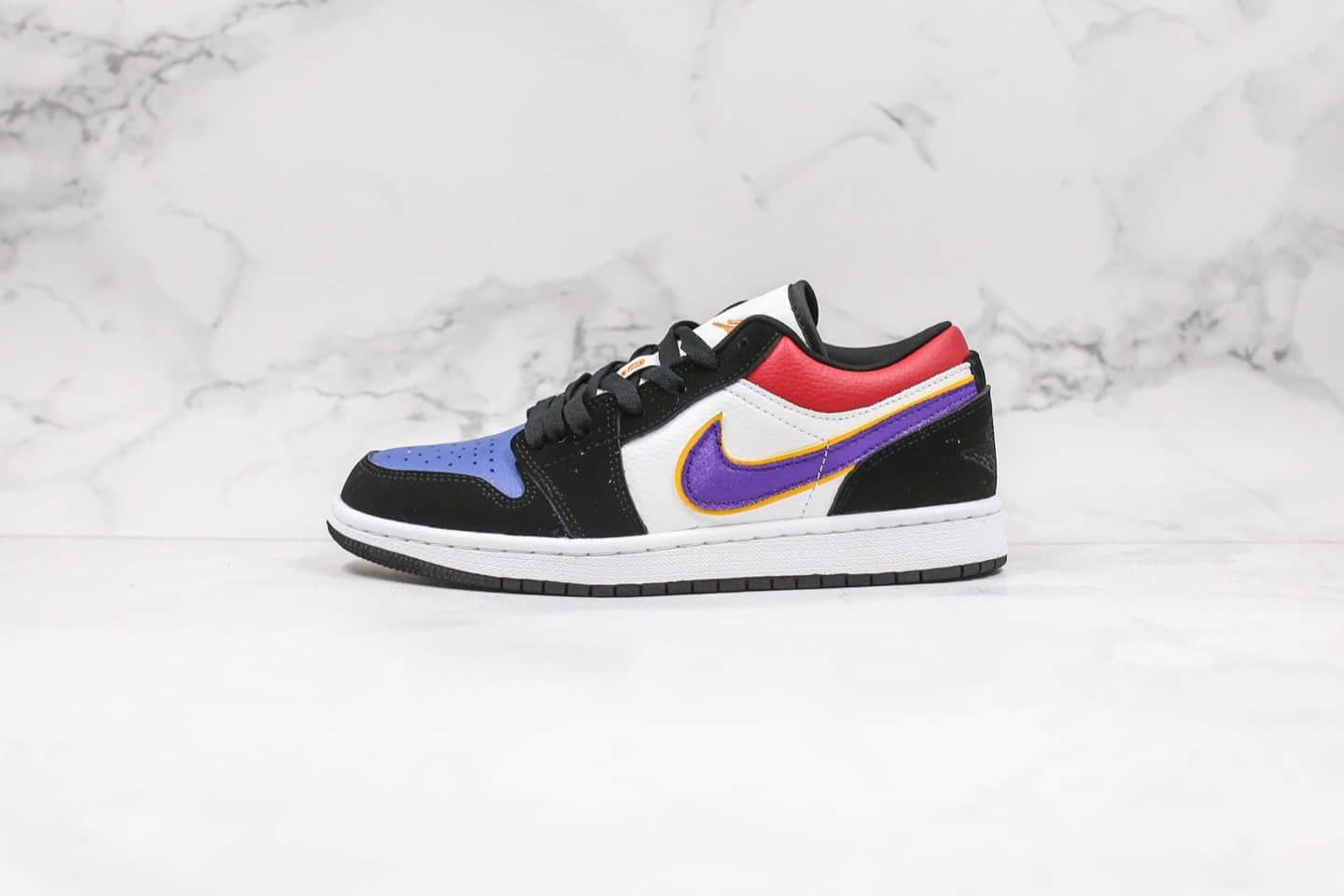乔丹Air Jordan 1 Low纯原版本低帮AJ1黑紫蓝色原盒原标正确后跟定型 货号:CJ9216-051