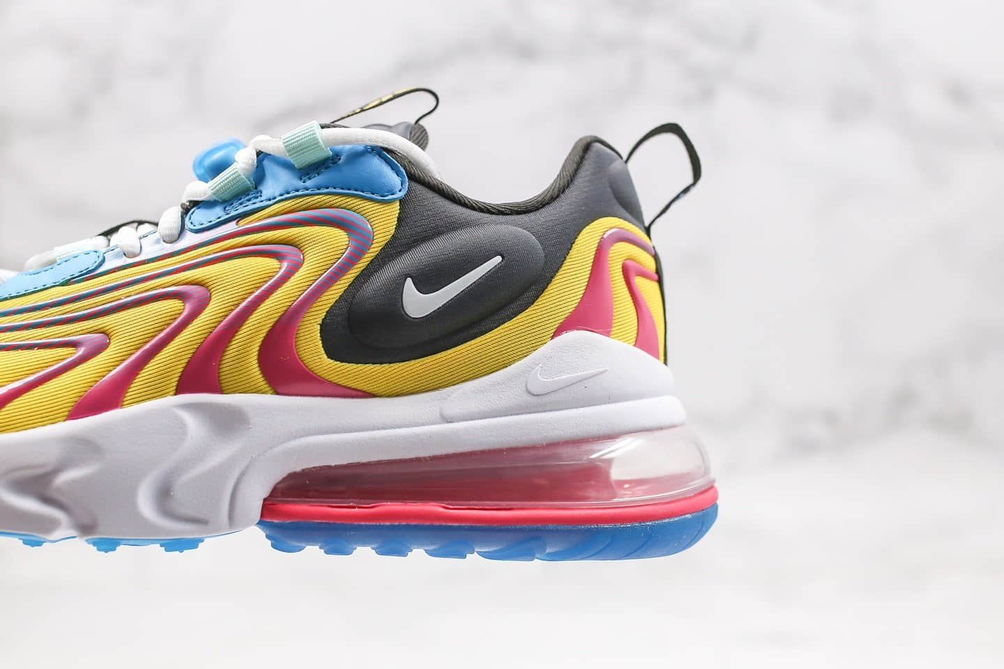 耐克Nike Air Max 270 Retro eng纯原版本气垫鞋Max270三代限量版彩虹黄蓝色搭载后半掌真Air大气垫缓震 货号:CD0113-400