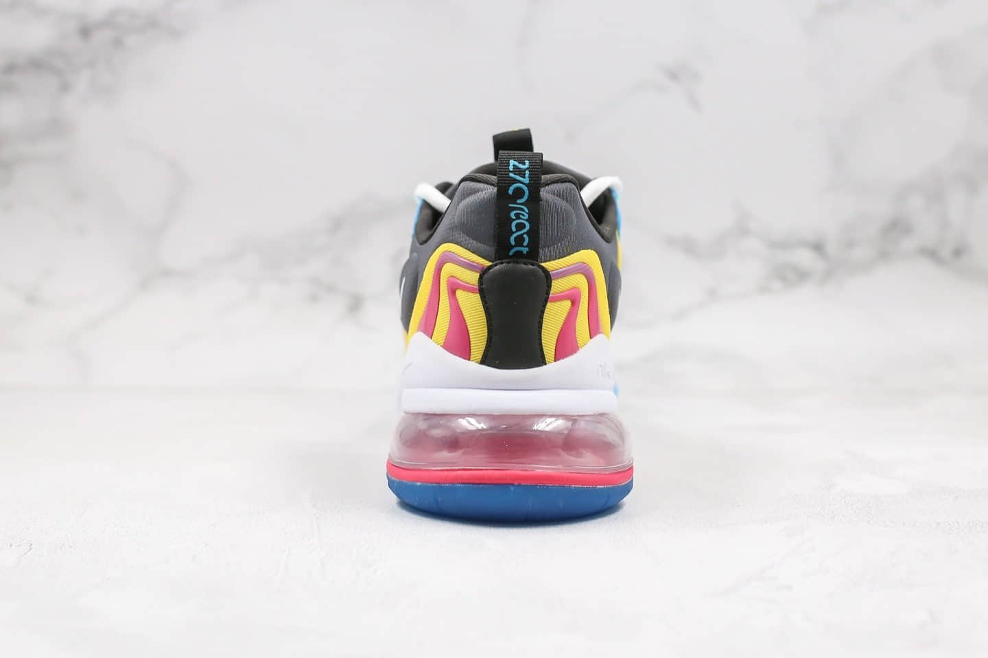 耐克Nike Air Max 270 Retro eng纯原版本气垫鞋Max270三代限量版彩虹黄蓝色搭载后半掌真Air大气垫缓震 货号:CD0113-400