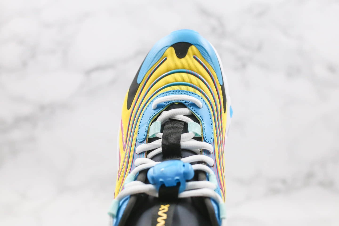 耐克Nike Air Max 270 Retro eng纯原版本气垫鞋Max270三代限量版彩虹黄蓝色搭载后半掌真Air大气垫缓震 货号:CD0113-400