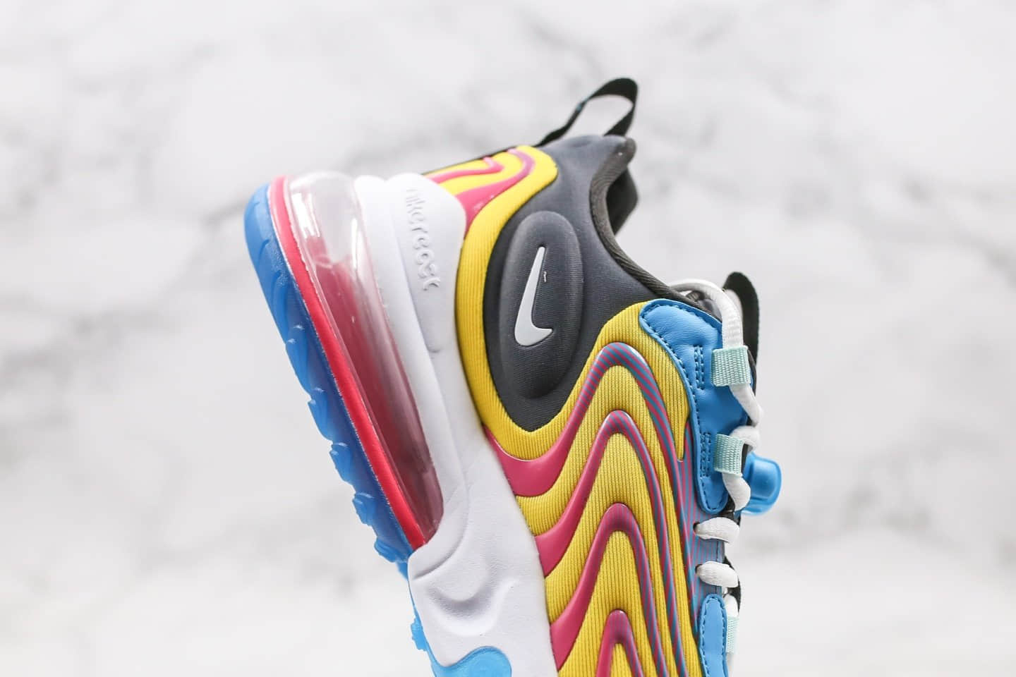 耐克Nike Air Max 270 Retro eng纯原版本气垫鞋Max270三代限量版彩虹黄蓝色搭载后半掌真Air大气垫缓震 货号:CD0113-400