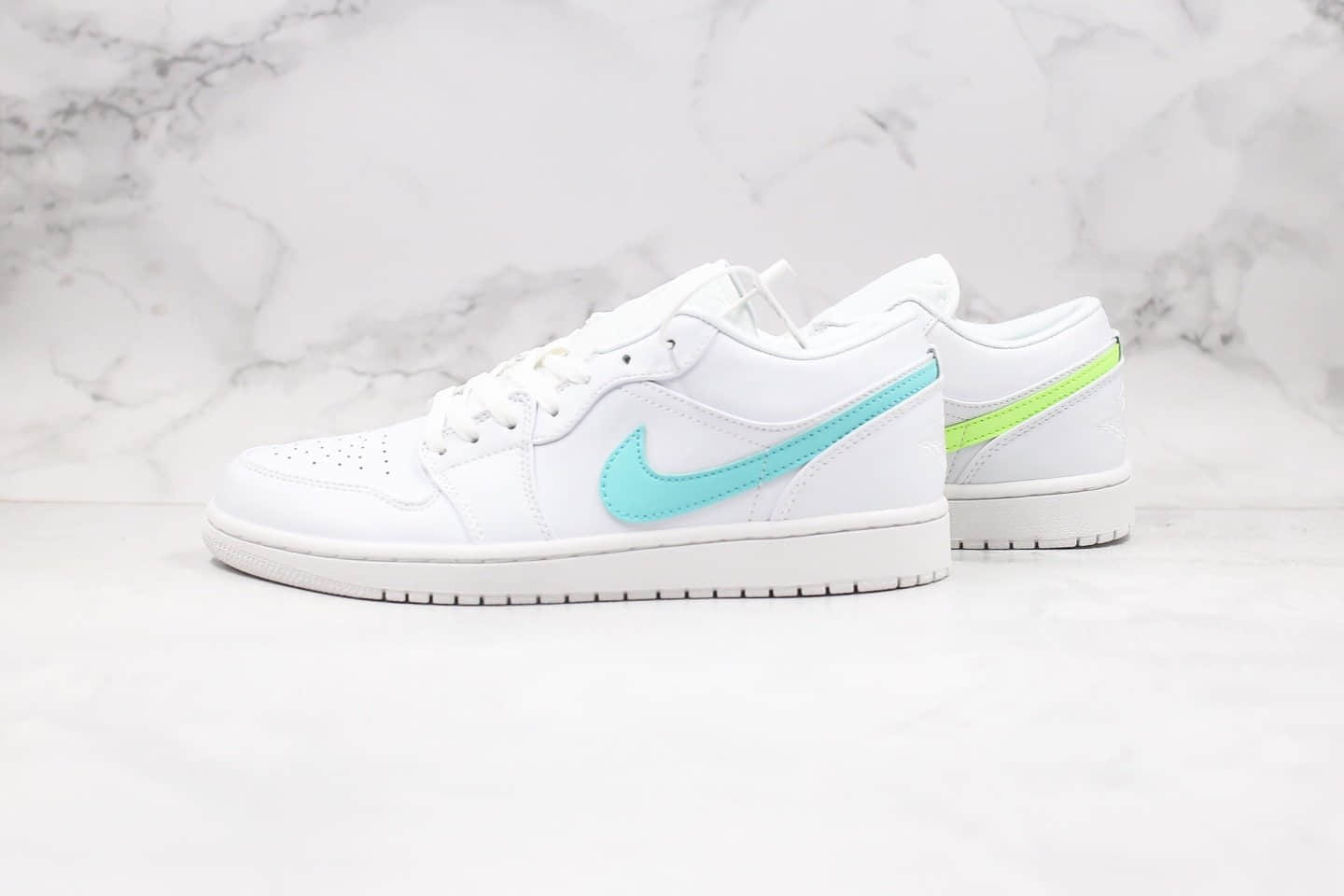 乔丹Air Jordan 1 Low WHIE MULTI纯原版本低帮AJ1纯白鸳鸯四色彩勾原档案数据开发内置气垫模块 (ID:32279) - 图片1