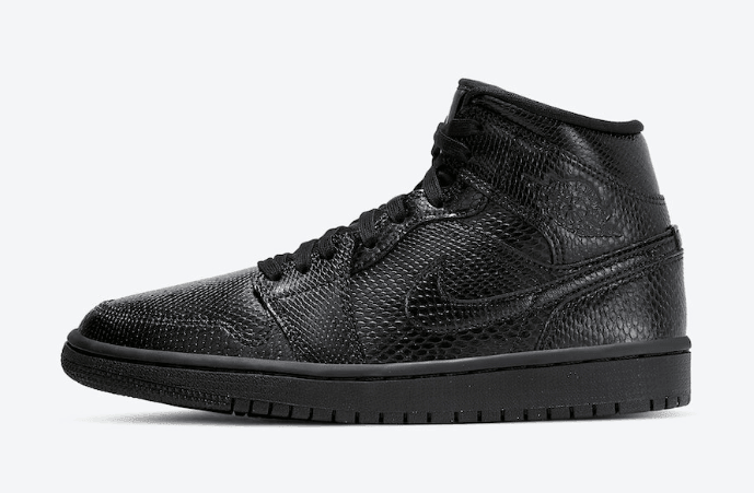 狂野蛇纹鞋身！AJ1 Mid“黑蛇”现已发售！ (ID:32330) - 图片1