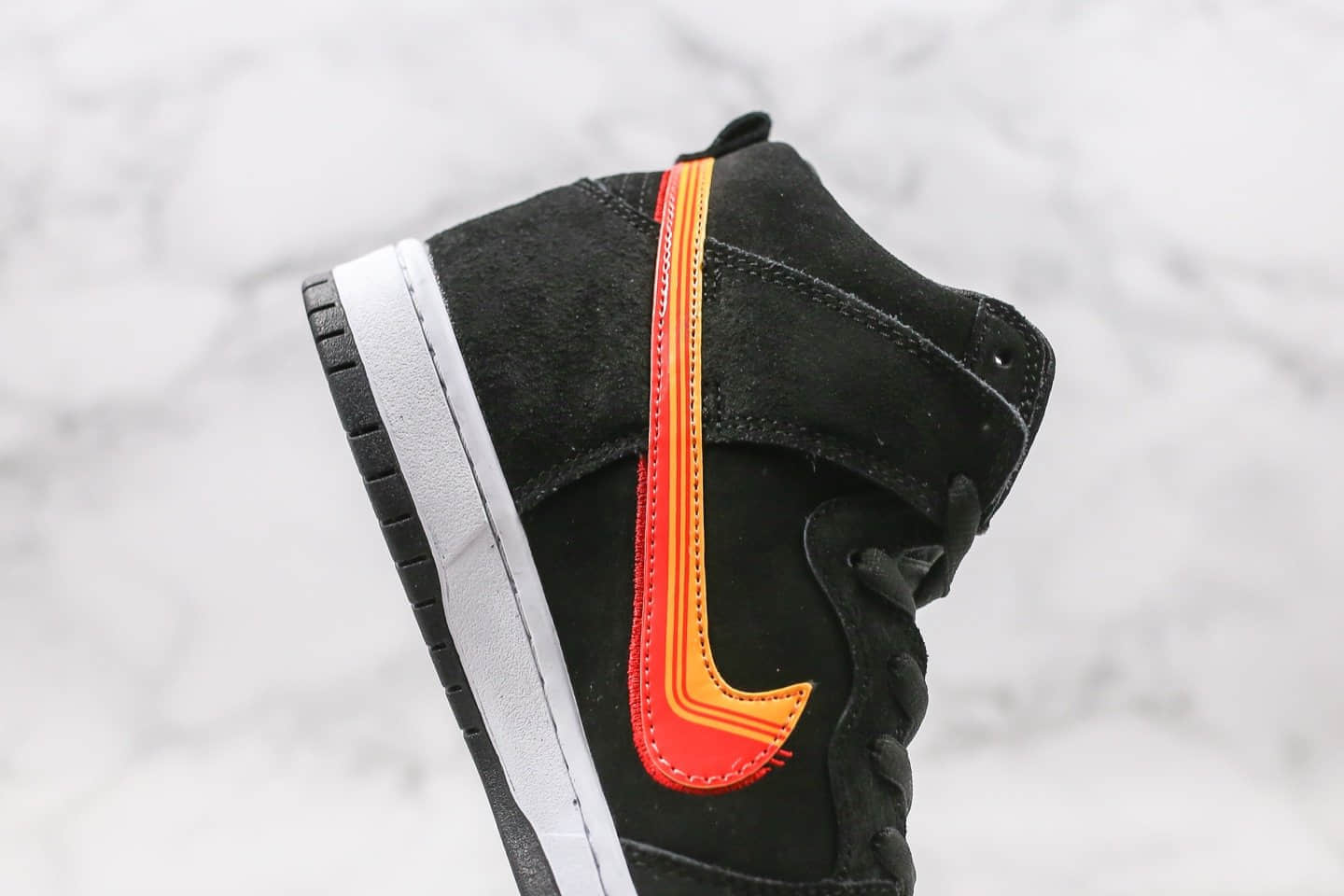 耐克Nike SB Dunk High纯原版本高帮公路旅行黑橙黄钩配色内置Zoom气垫原盒原标 货号:BQ6826-003