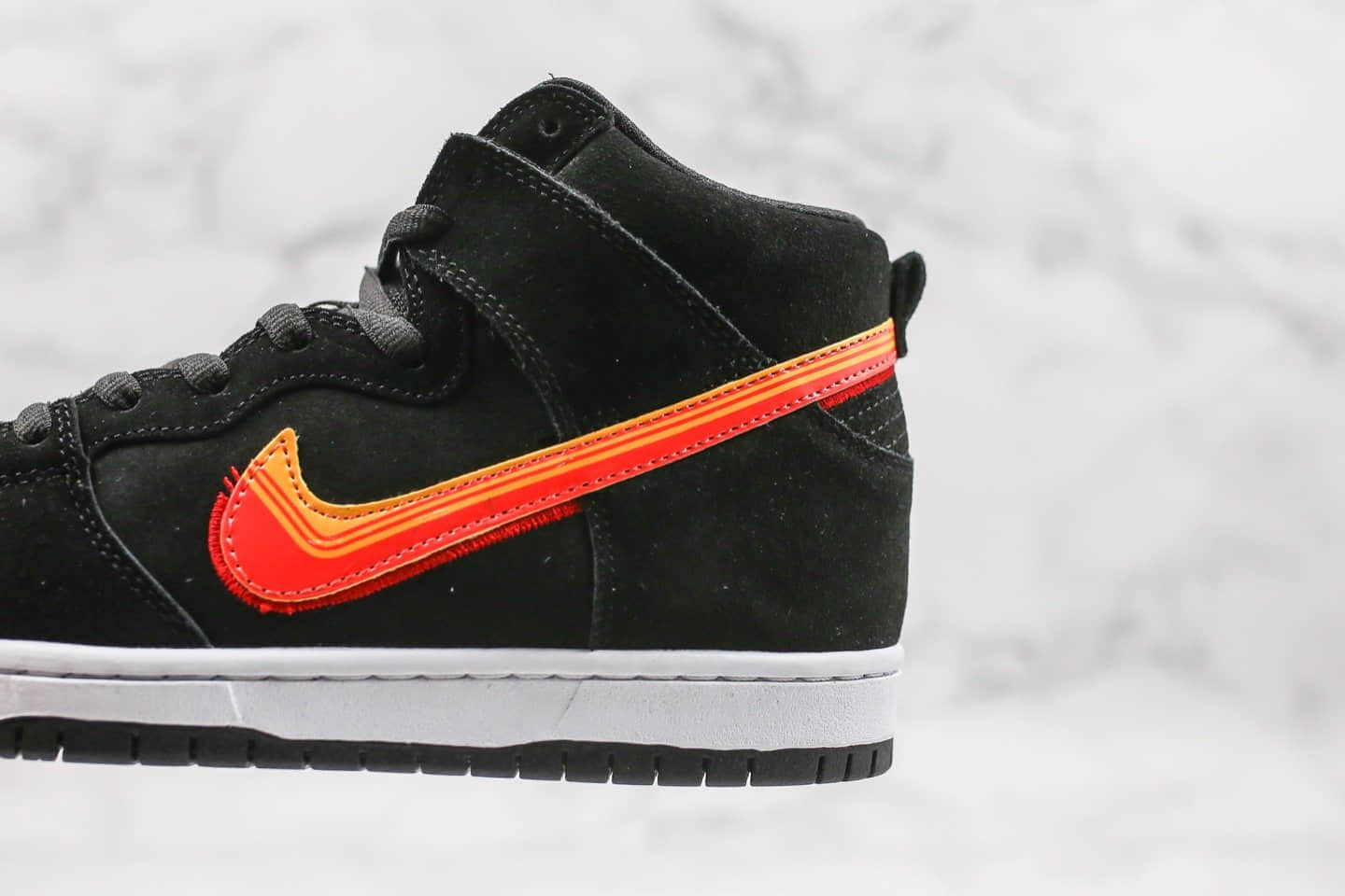 耐克Nike SB Dunk High纯原版本高帮公路旅行黑橙黄钩配色内置Zoom气垫原盒原标 货号:BQ6826-003