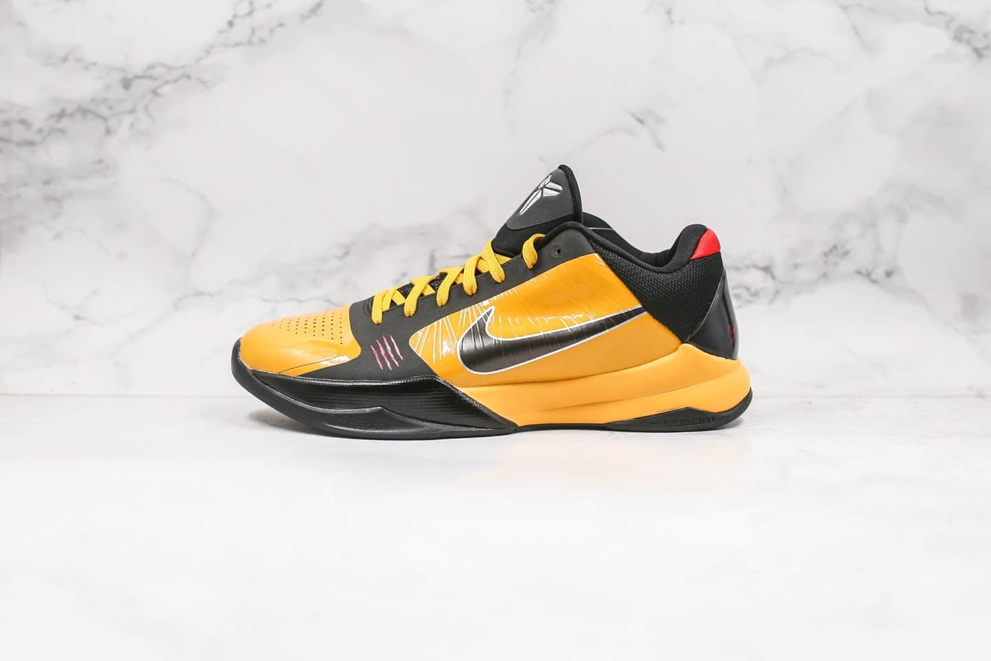 耐克Nike Zoom Kobe V纯原版本科比5代黑黄色李小龙配色内置气垫原档案数据开发 (ID:32602) - 图片1