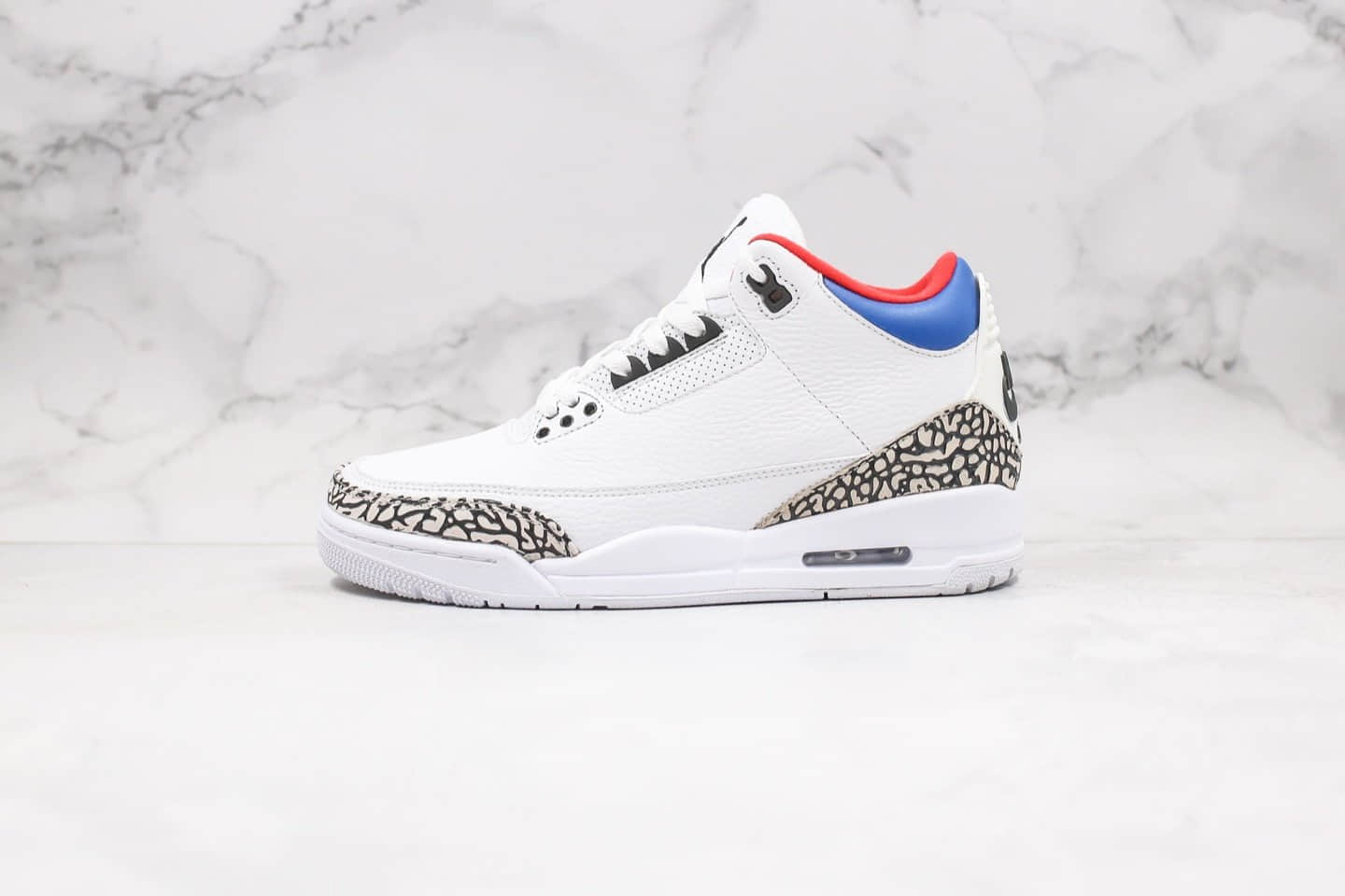 乔丹Air Jordan 3 Retro OG Tinker NRG韩国奥运会纪念款AJ3汉城限定爆裂纹白蓝色纯原版本原盒原标 (ID:32839) - 图片1