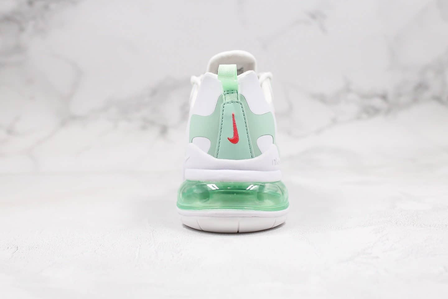 耐克Nike Air Max 270 React纯原版本瑞亚气垫慢跑鞋Max270粉绿色真小潘气垫原盒原标 货号:CV3025-100