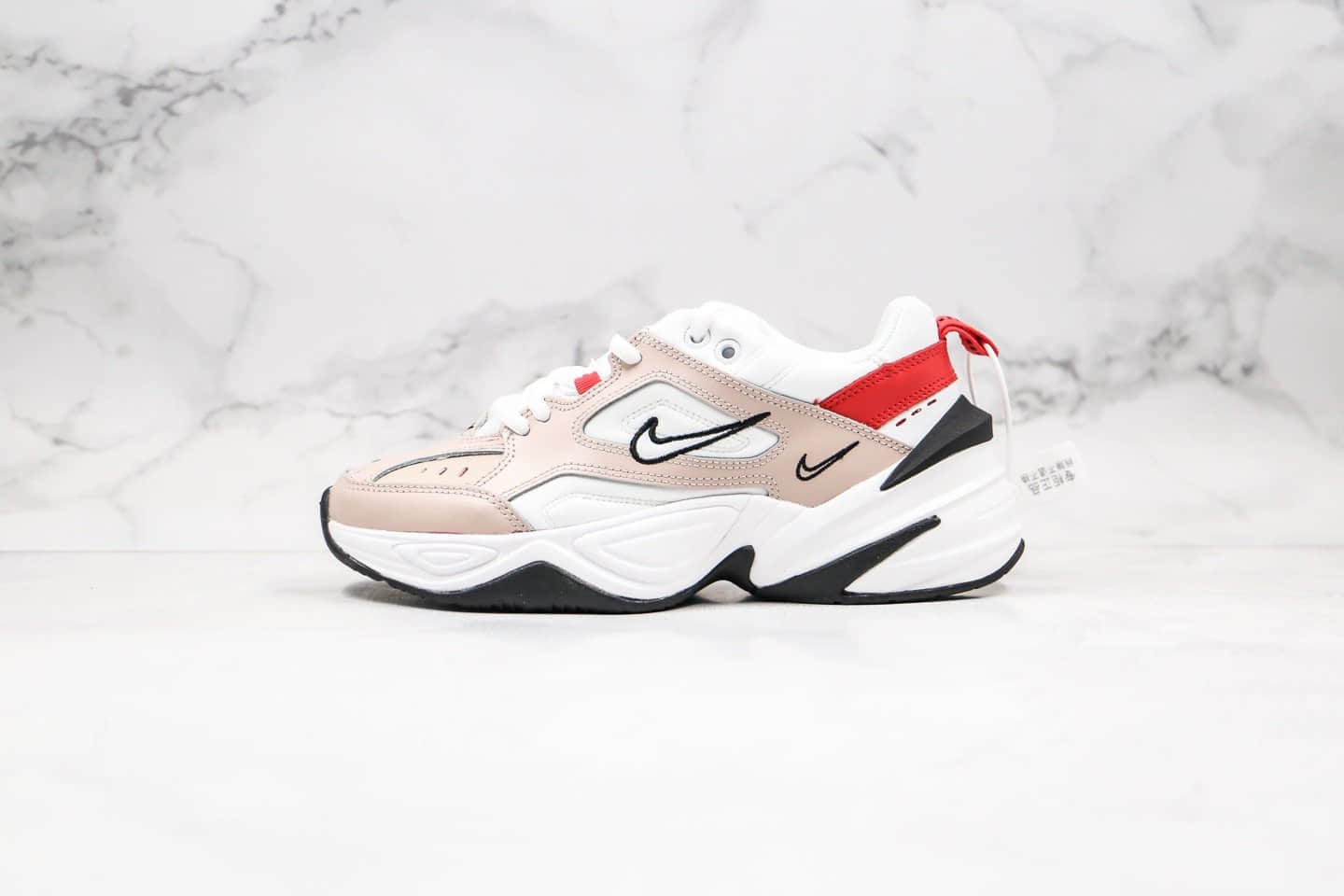 耐克Nike Air Monarch the M2K Tekno纯原版本复古老爹鞋M2K豆沙粉色原盒原标区别市面通货版本 (ID:33086) - 图片1