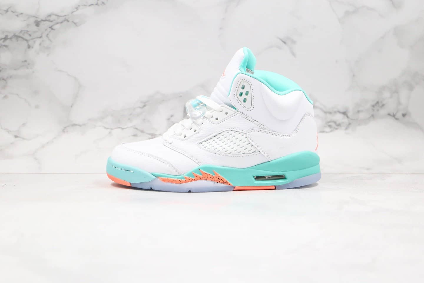 乔丹Air Jordan 5 Light Aqua纯原版本冰蓝糖果色AJ5内置可视气垫原档案数据开发正确后跟定型 (ID:33093) - 图片1