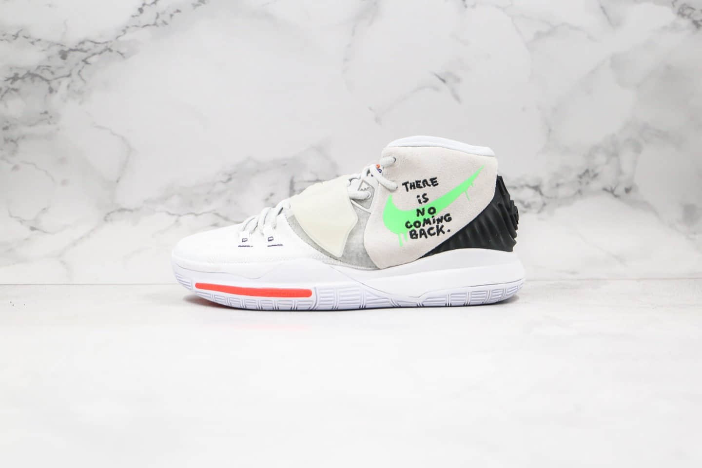 耐克Nike Kyrie 6 No Coming Back纯原版本欧文6代OW联名款白灰绿色内置气垫支持实战原档案数据开发 (ID:33162) - 图片1