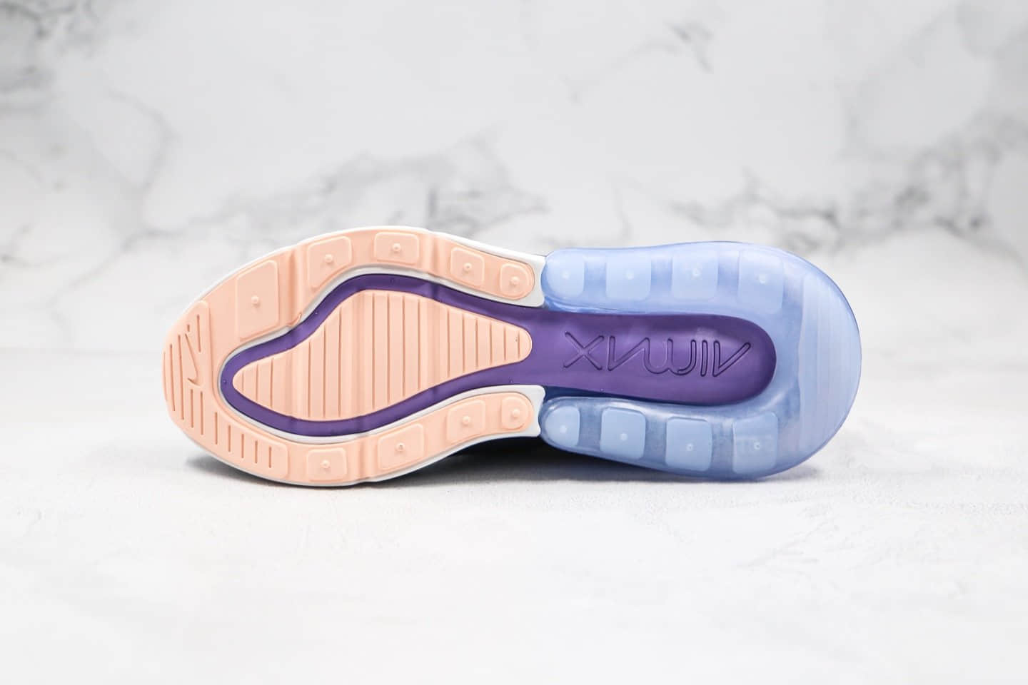 耐克Nike Air Max 270公司级版本气垫跑鞋蓝紫酒红配色原底气垫 货号:AH6789-402