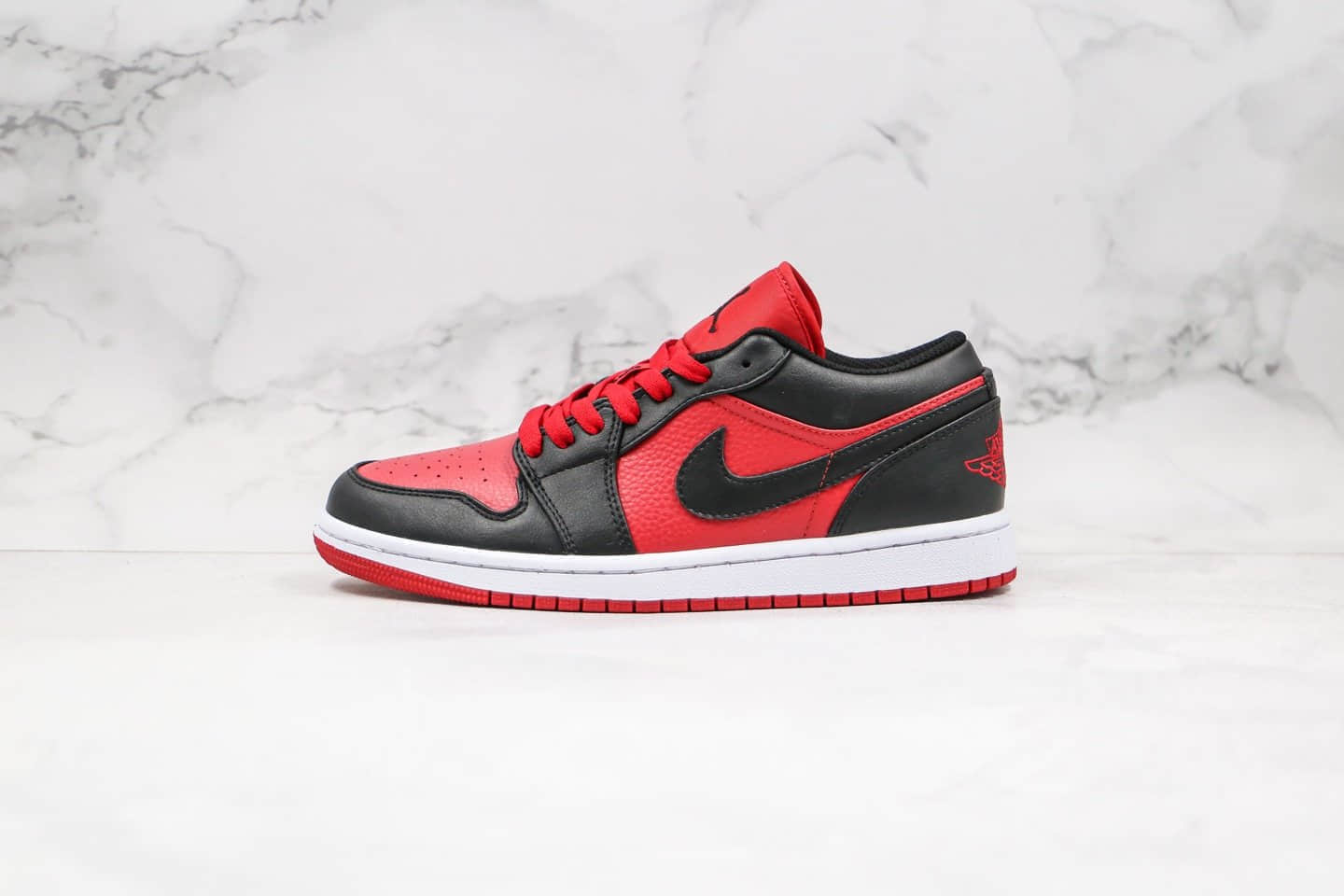 乔丹Air Jordan 1 Low纯原版本低帮AJ1黑红禁穿正确LOGO刺绣原盒原标 (ID:33570) - 图片1