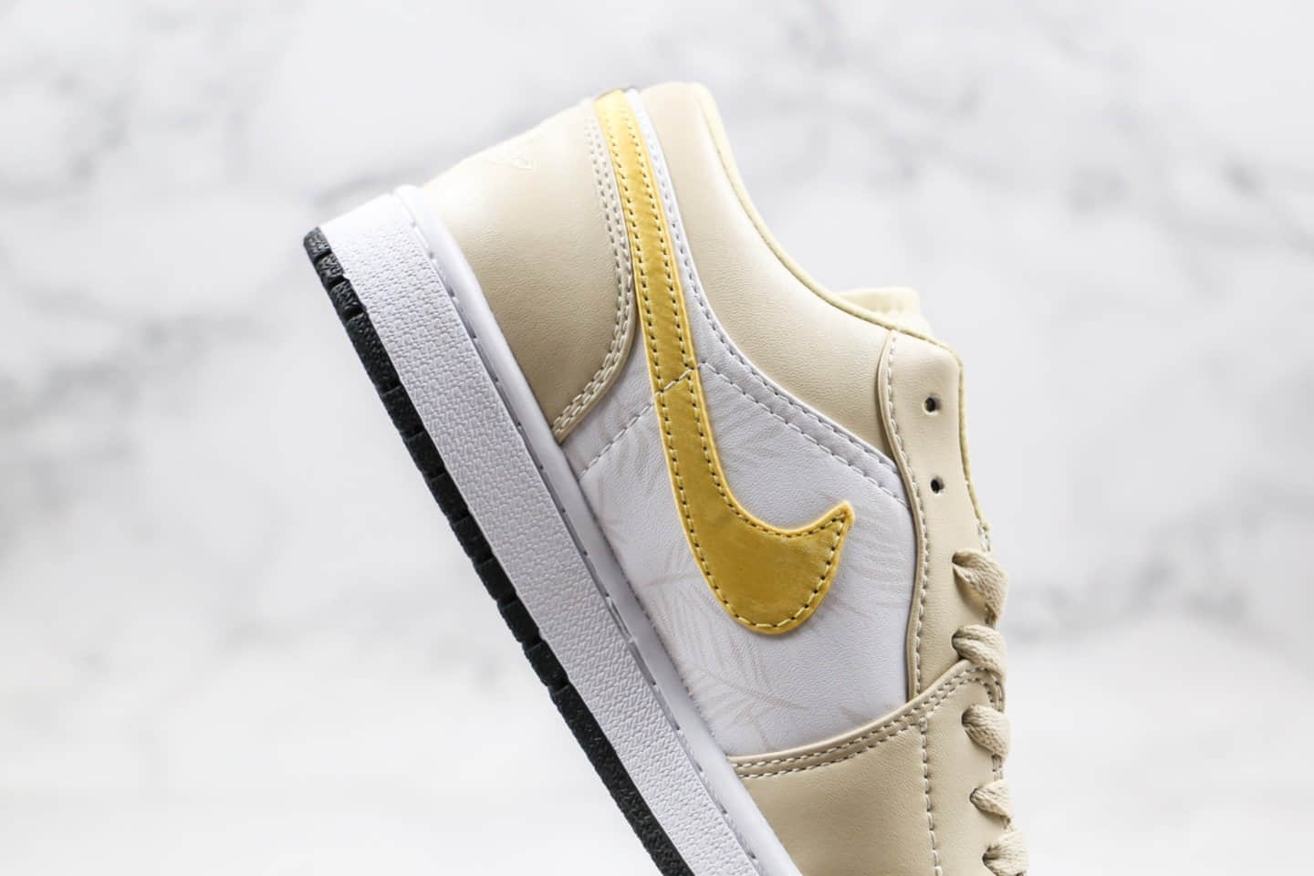 乔丹Air Jordan 1 Low Light Orewood Brown纯原版本低帮AJ1淡黄色浅矿石木棕色阿马里洛白内置气垫原楦头纸板打造 货号:CK3022-107
