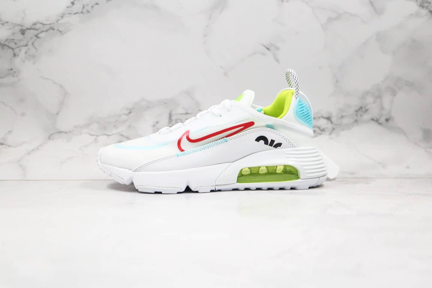 耐克Nike Air Vapormax 2090纯原版本王一博同款Max气垫鞋白绿蓝色内置真实气垫原盒原标 (ID:33712) - 图片1