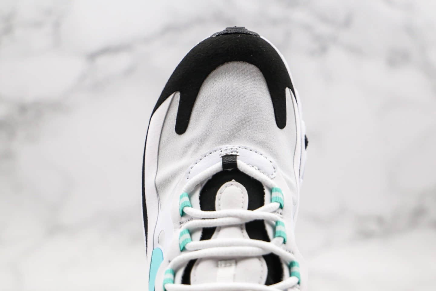 耐克Nike Air Max 270 React纯原版本气垫鞋Max270白灰蓝色内置真小潘气垫搭载高弹MD大底 货号:CJ0619-001