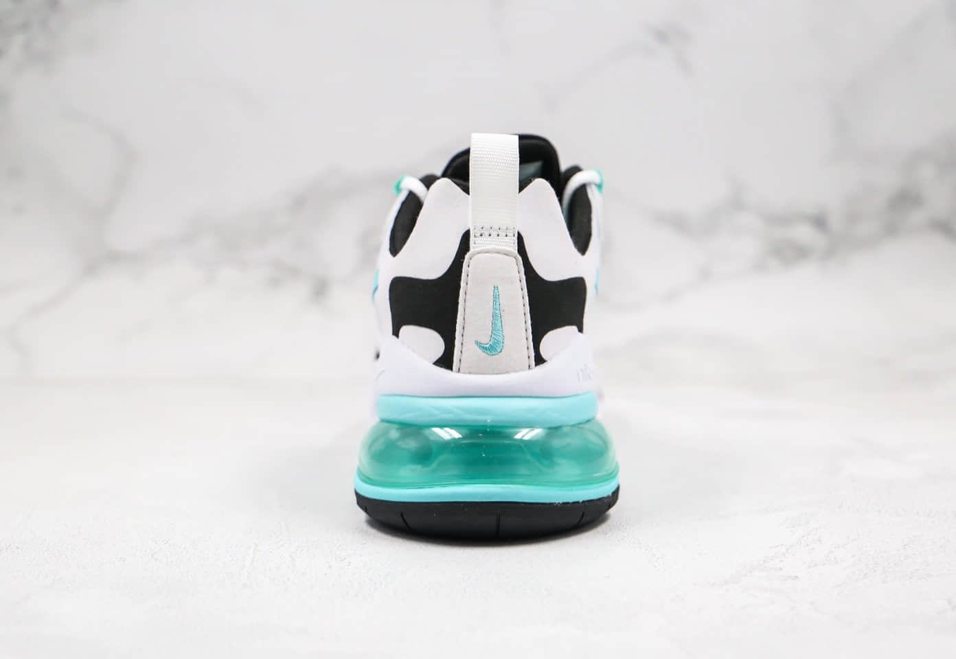 耐克Nike Air Max 270 React纯原版本气垫鞋Max270白灰蓝色内置真小潘气垫搭载高弹MD大底 货号:CJ0619-001