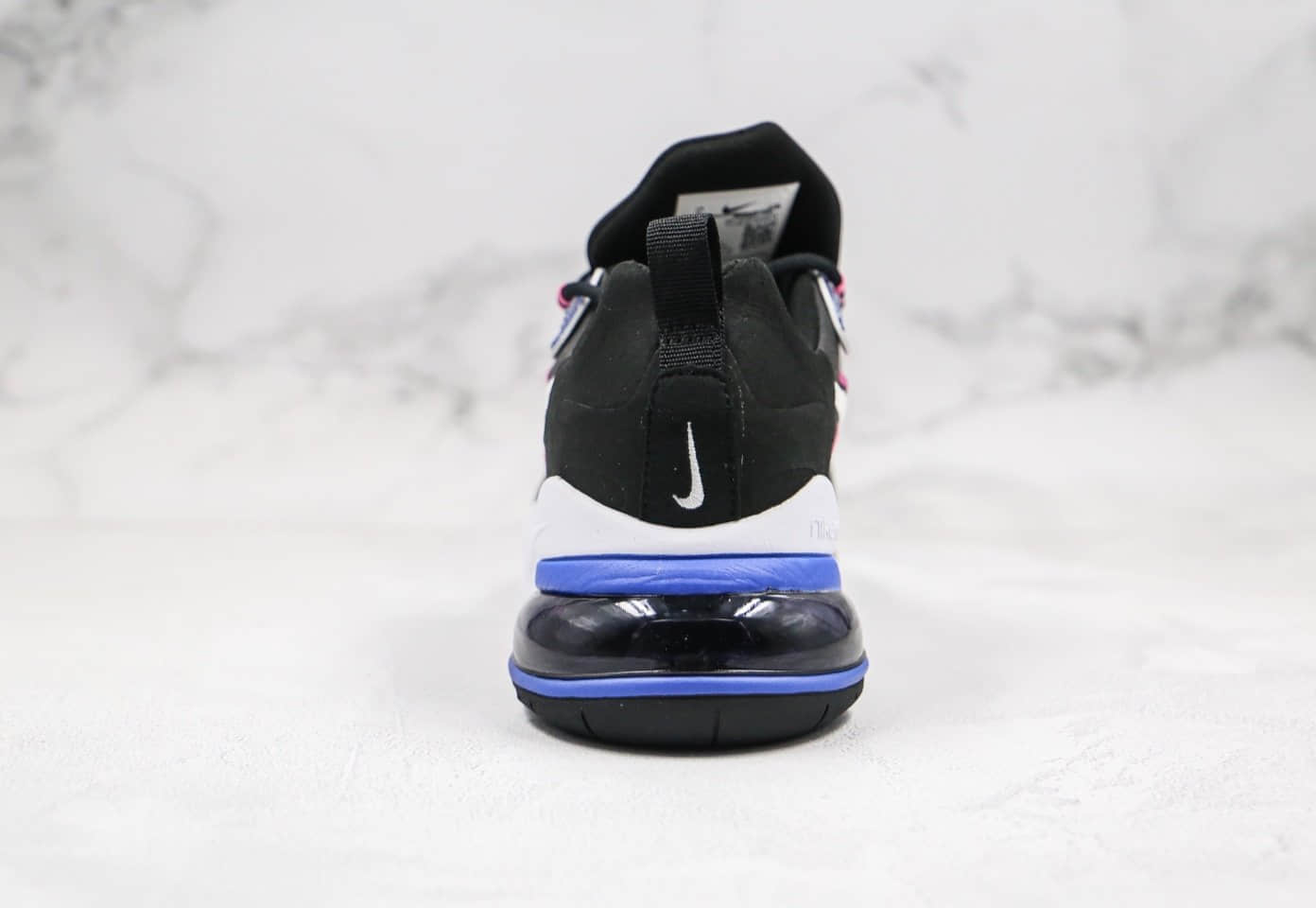 耐克Nike Air Max 270 React纯原版本气垫鞋炫彩黑粉色原盒原标区别市面通货版本 货号:BV3387-400