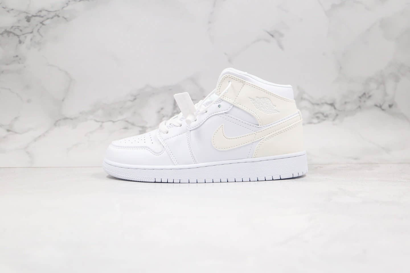 乔丹Air Jordan 1 mid纯原版本中帮AJ1柠檬白原盒原标原档案数据开发 (ID:33928) - 图片1