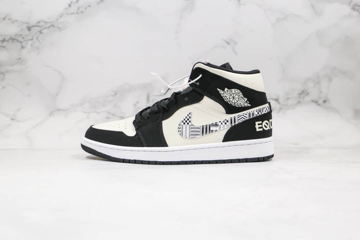乔丹Air Jordan 1 Mid BHM EQUALITY纯原版本中帮AJ1黑人月图腾配色原楦头纸板 (ID:33935) - 图片1