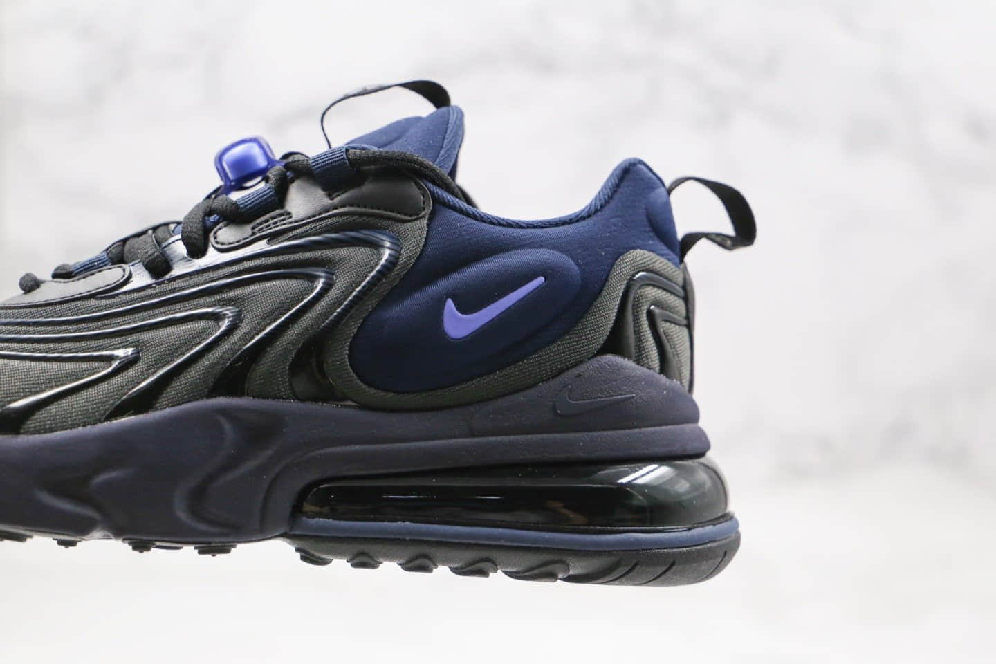 耐克Nike Air Max 270 Retro eng纯原版本气垫鞋三代黑蓝紫色内置真小潘气垫原材料打造 货号:CD0113-001