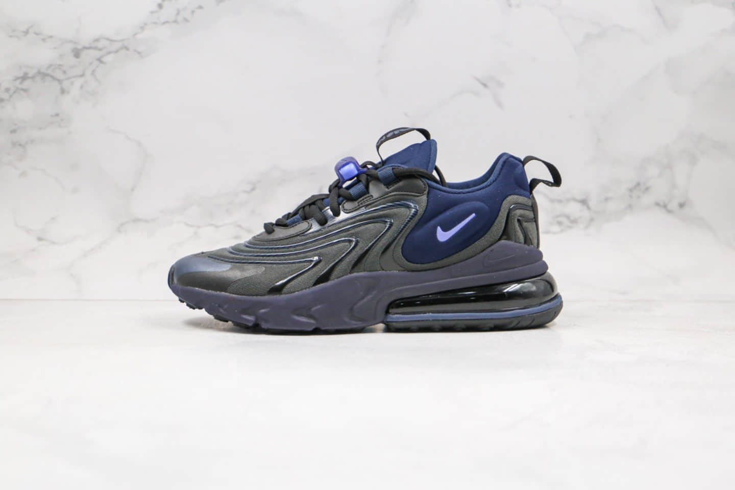 耐克Nike Air Max 270 Retro eng纯原版本气垫鞋三代黑蓝紫色内置真小潘气垫原材料打造 货号:CD0113-001