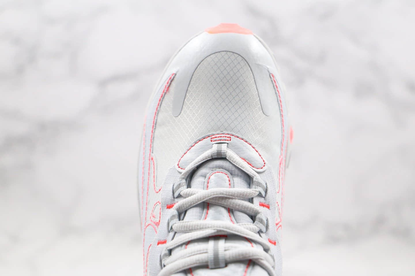 耐克Nike React Air Max 270 React纯原版本气垫鞋半掌气垫网纱3M反光白红色原档案数据开发真小潘气垫高弹中底 货号:CQ6549-100