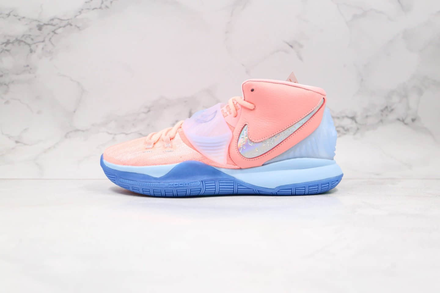 耐克Concepts x Nike Kyrie 6纯原版本欧文6埃及圣甲虫粉蓝色波士顿联名款内置气垫支持实战 (ID:34216) - 图片1
