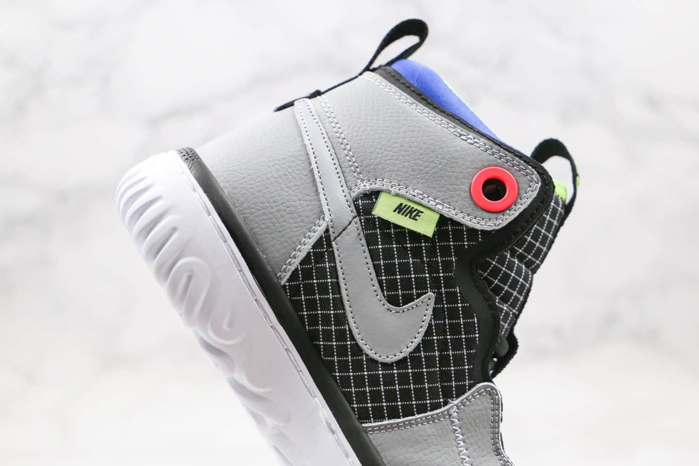 乔丹Air Jordan 1 React纯原版本高帮黑灰色瑞亚大底AJ1原档案数据开发正确后跟定型 货号:AR5321-002