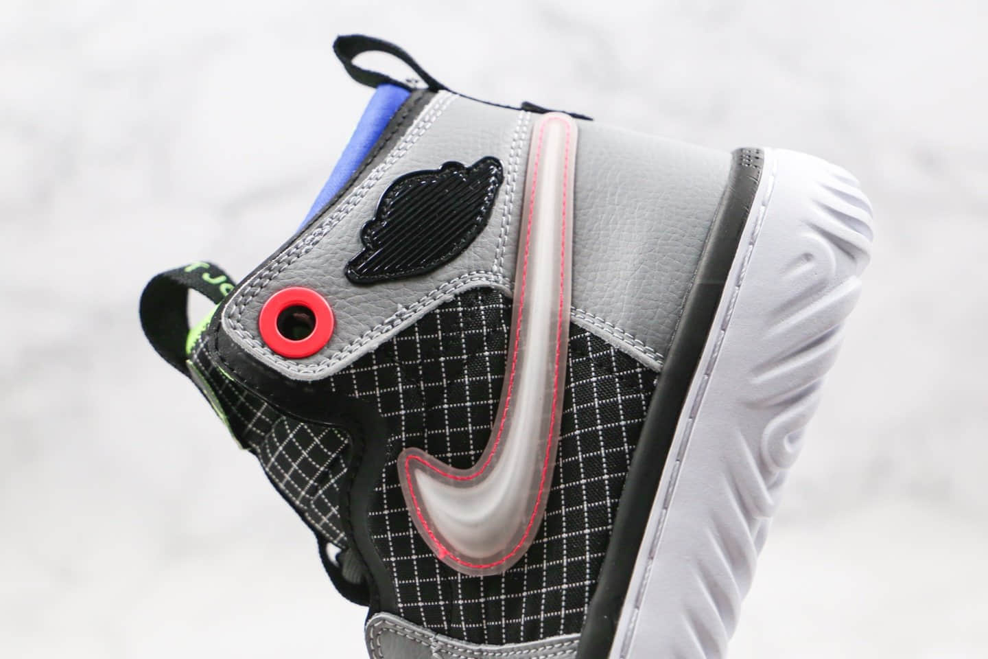 乔丹Air Jordan 1 React纯原版本高帮黑灰色瑞亚大底AJ1原档案数据开发正确后跟定型 货号:AR5321-002