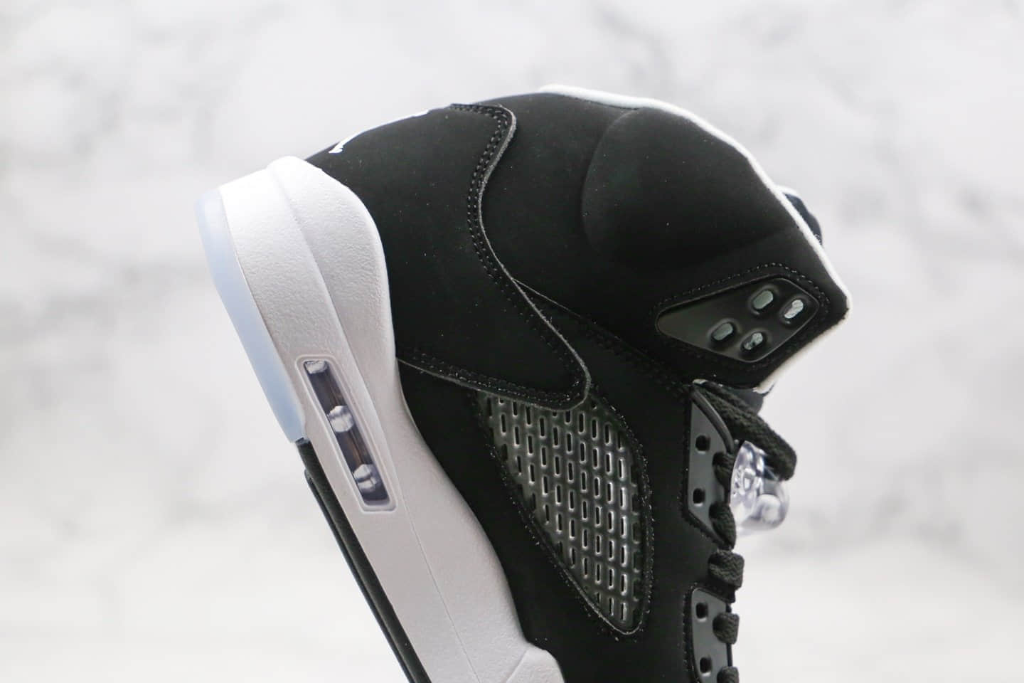 乔丹Air Jordan 5 Paris Saint-Germain纯原版本巴黎圣日耳曼联名款AJ5黑白色3M反光原楦头纸板打造 货号:136027-035