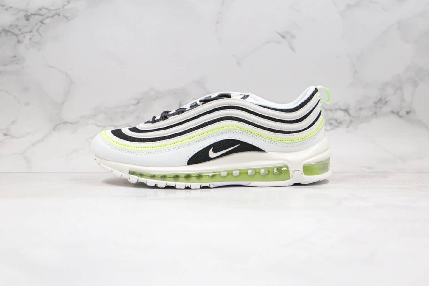 耐克Nike Air Max 97纯原版本子弹头气垫鞋Max97黑黄绿配色内置真小潘气垫高鞋面清洁度区别市面通货版本 (ID:34651) - 图片1
