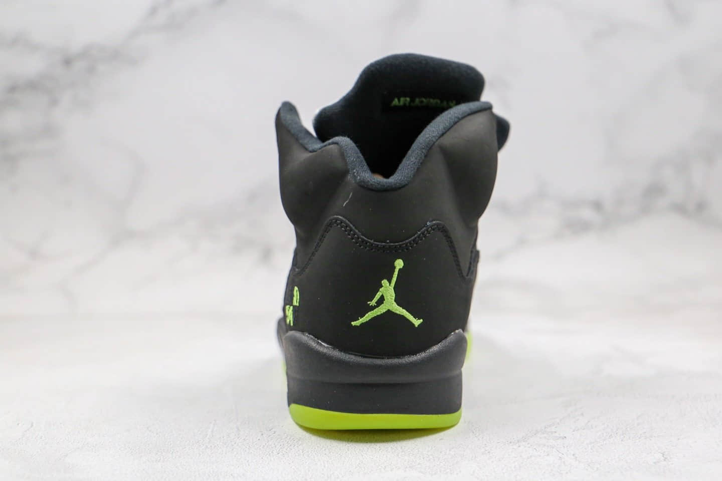 乔丹Air Jordan Retro 5 OG Quai 54纯原版本法国巴黎街球赛限定AJ5黑绿色内置气垫正确鞋面磨砂皮革 货号:255054-511
