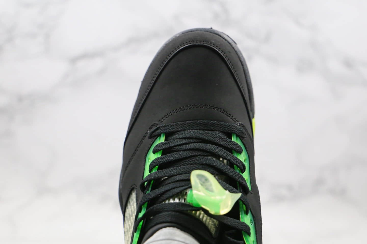 乔丹Air Jordan Retro 5 OG Quai 54纯原版本法国巴黎街球赛限定AJ5黑绿色内置气垫正确鞋面磨砂皮革 货号:255054-511