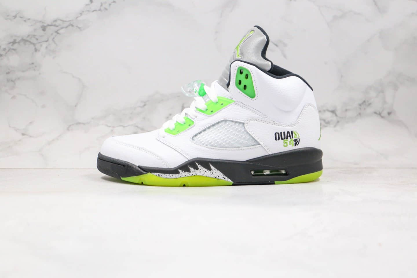 乔丹Air Jordan 5 Retro Quai 54纯原版本法国巴黎街球赛限定AJ5白绿色原盒原标原档案数据开发 (ID:34864) - 图片1