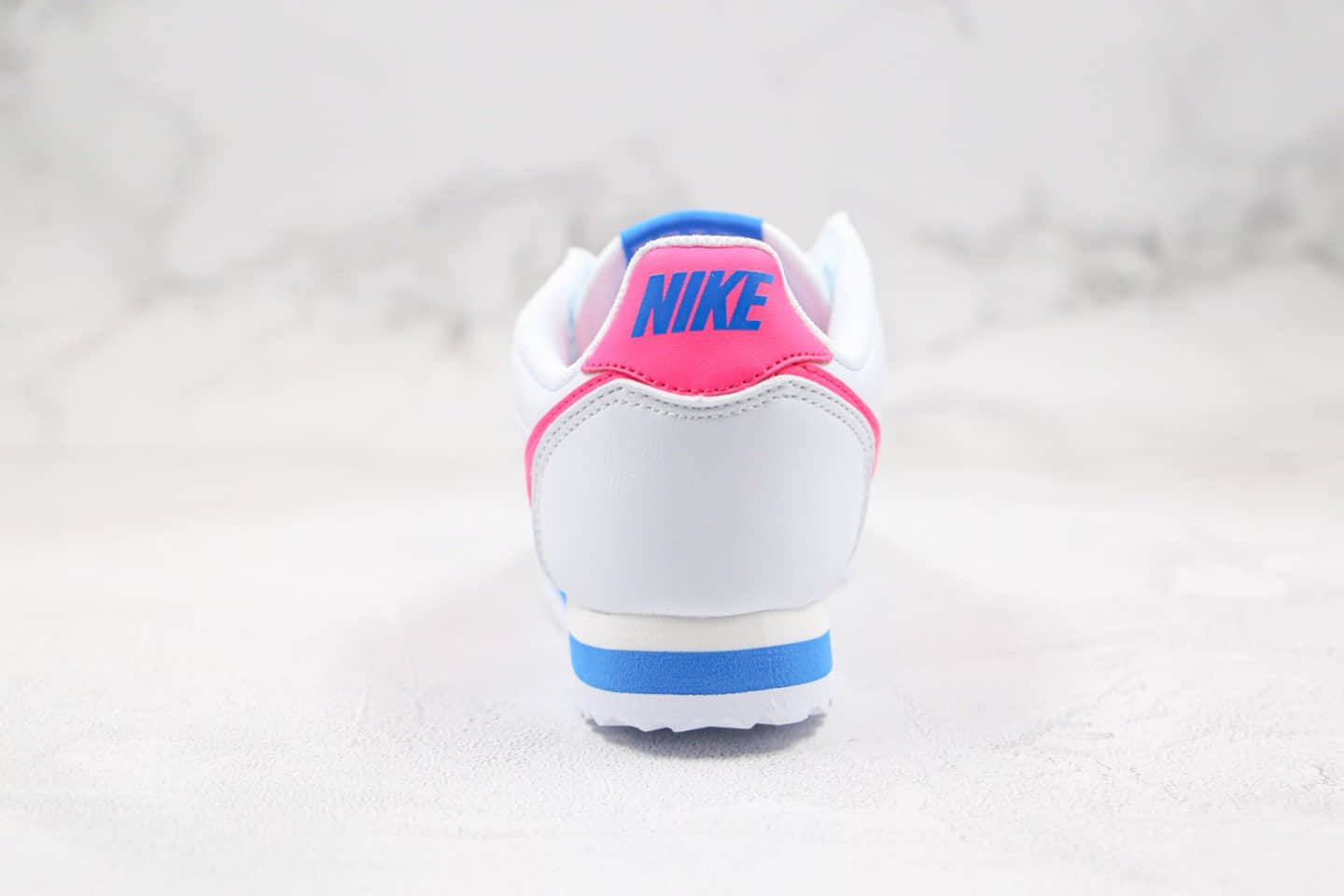 耐克Nike Cortez公司级版本阿甘慢跑鞋南海岸蓝粉色原盒原标区别市面通货版本 货号:904764-107