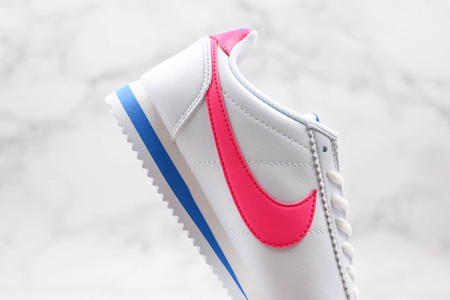耐克Nike Cortez公司级版本阿甘慢跑鞋南海岸蓝粉色原盒原标区别市面通货版本 货号:904764-107