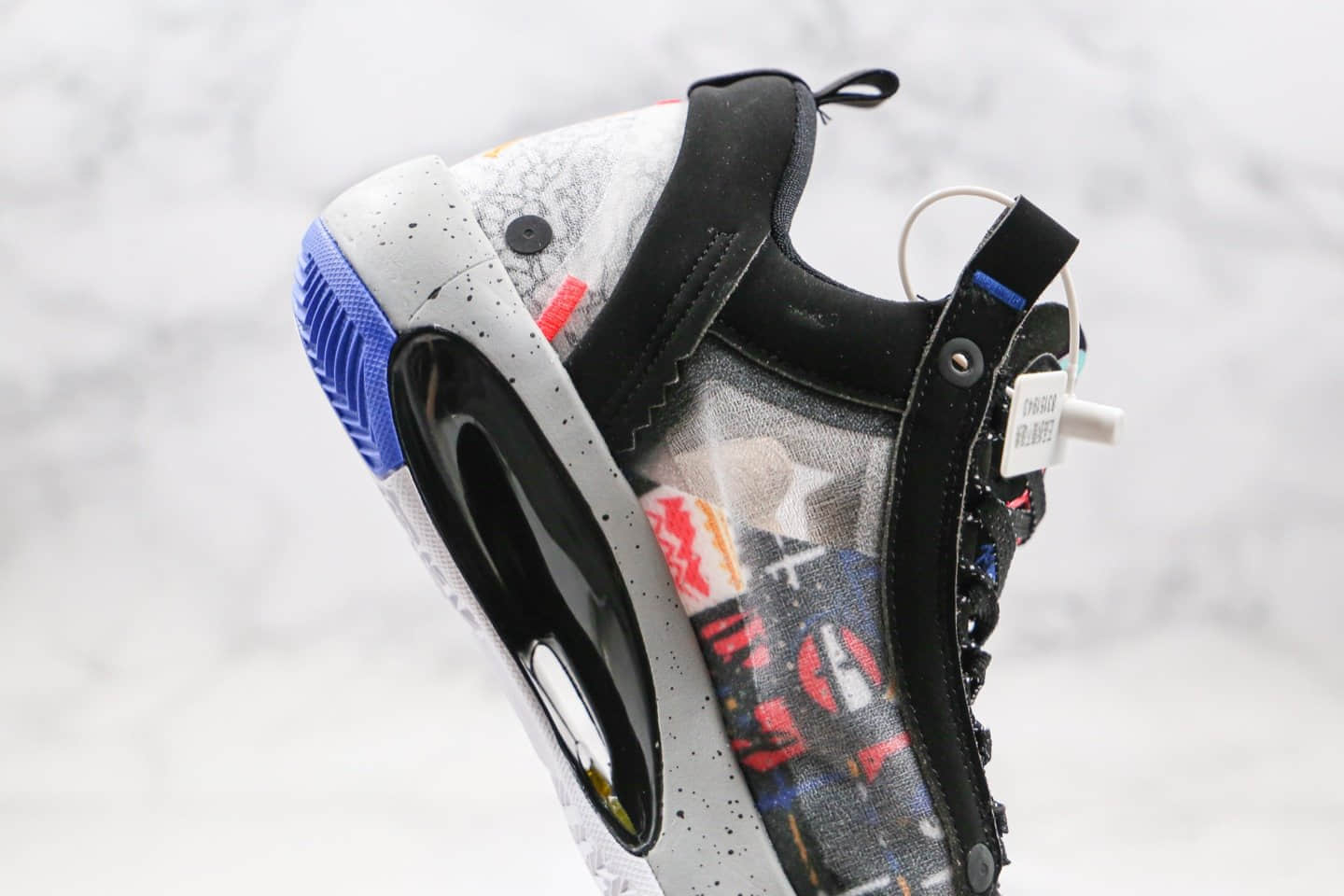 乔丹Air Jordan 34 PF纯原版本黑灰爆裂纹AJ34篮球鞋内置气垫正确两侧防滑翻原盒原标 货号:CZ7745-008
